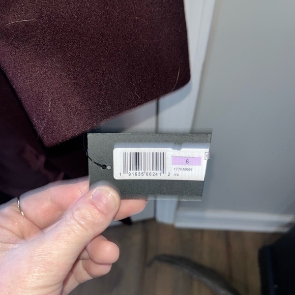 Kenneth Cole dark purple/eggplant trench coat - size 6 - NWT - Picture 2 of 2